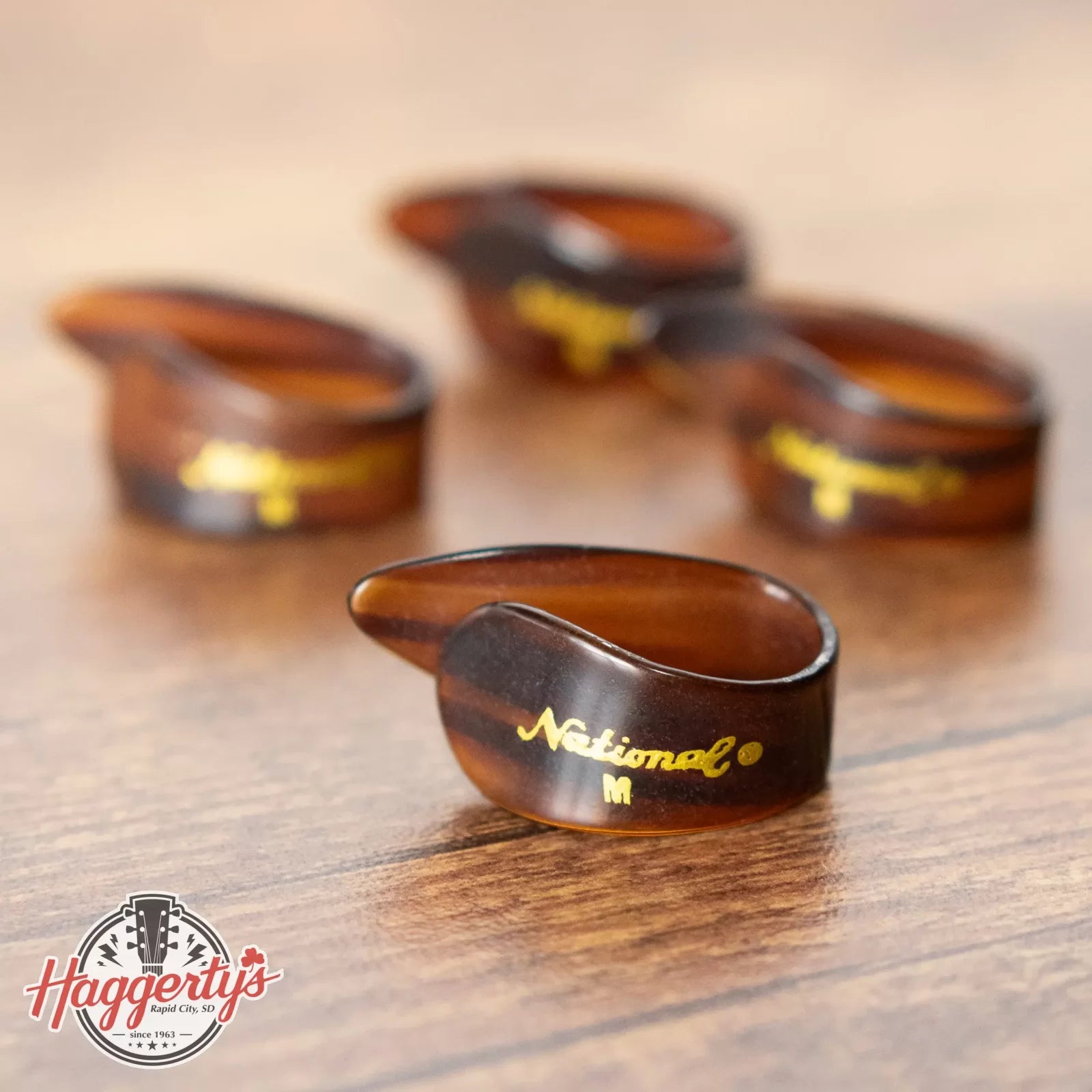 D'Addario National Celluloid Thumb Picks, Medium Tortoiseshell - 4-Pack