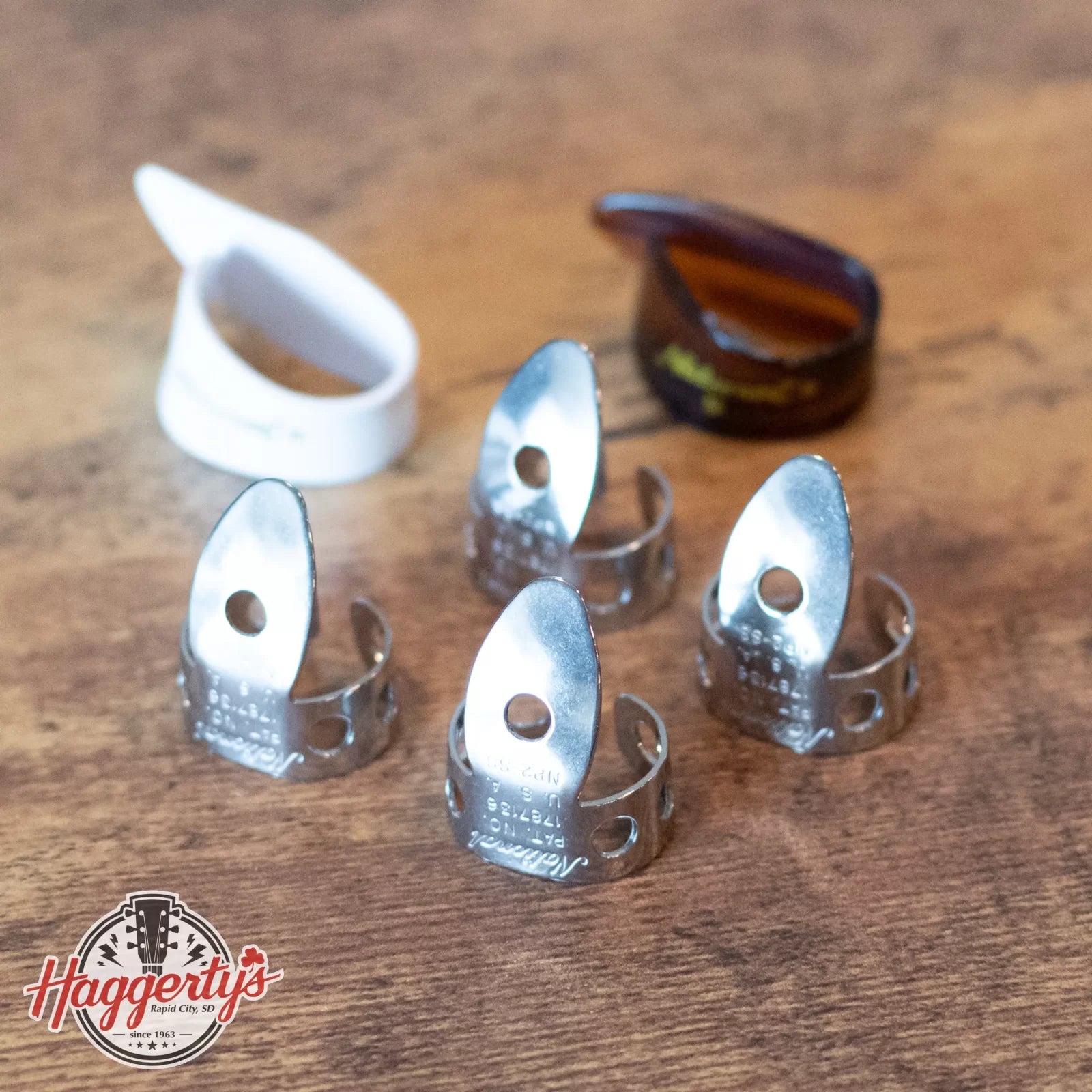 D'Addario National Stainless Steel Finger Pick Bundle- 6 Pack