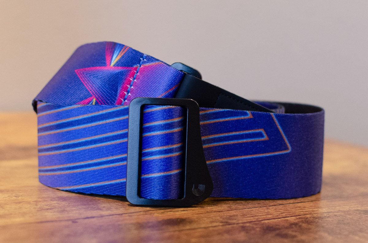 new D Addario Outrun Polyester Guitar Strap Prism haggertys 2
