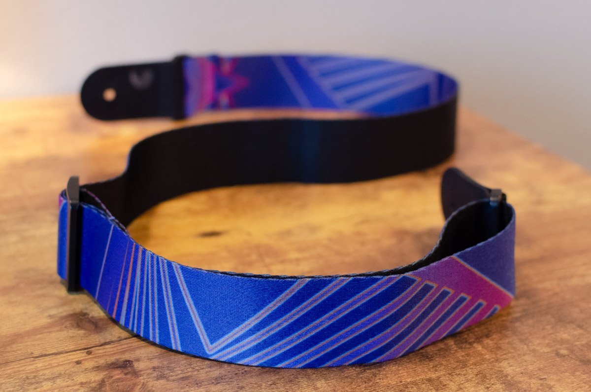 new D Addario Outrun Polyester Guitar Strap Prism haggertys 3