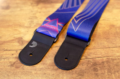new D Addario Outrun Polyester Guitar Strap Prism haggertys 4