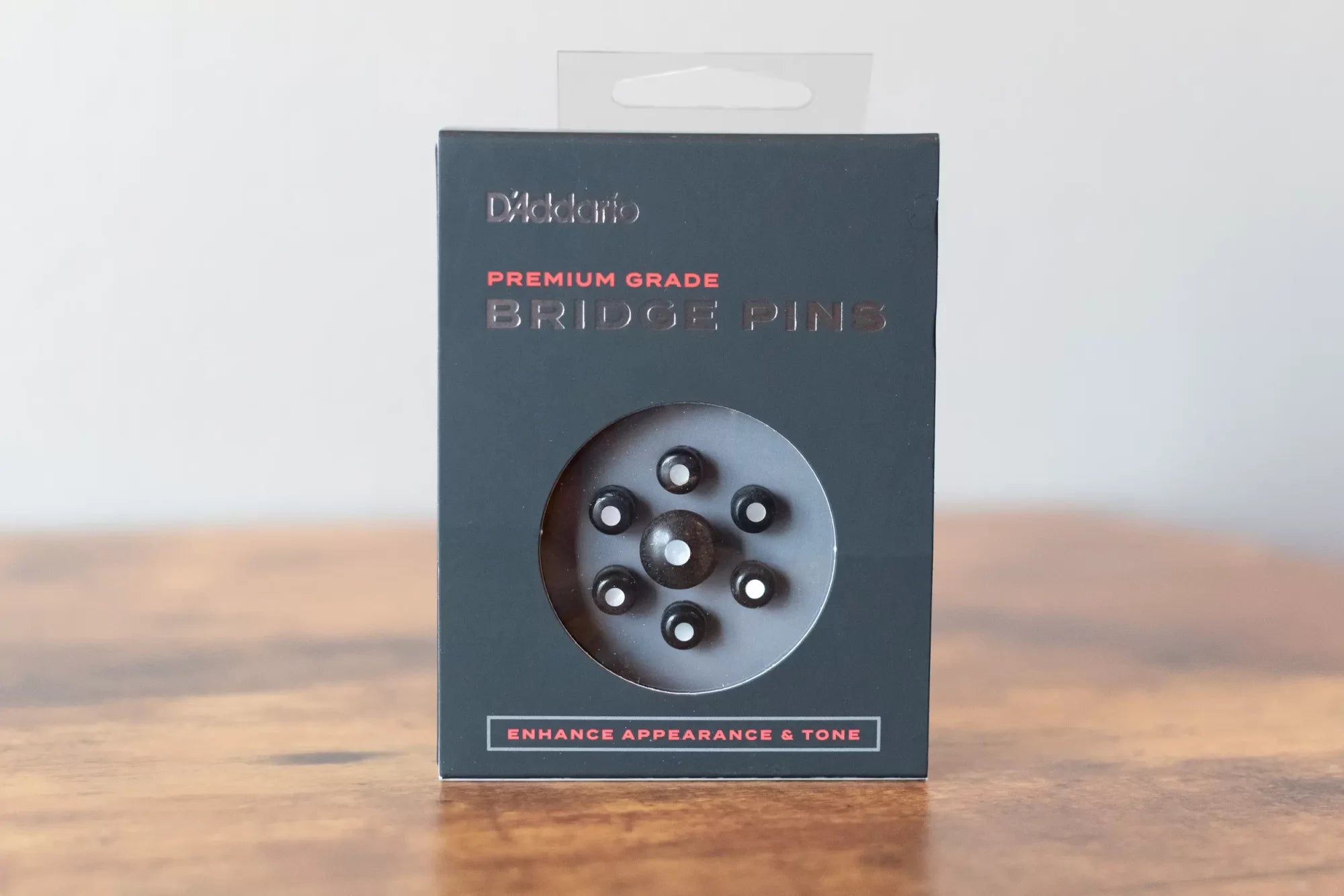D'Addario PWPS9 Premium Grade Bridge End Pins, Ebony