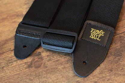 new ERNIE BALL P04037 POLYPRO STRAP BLACK haggertys 4