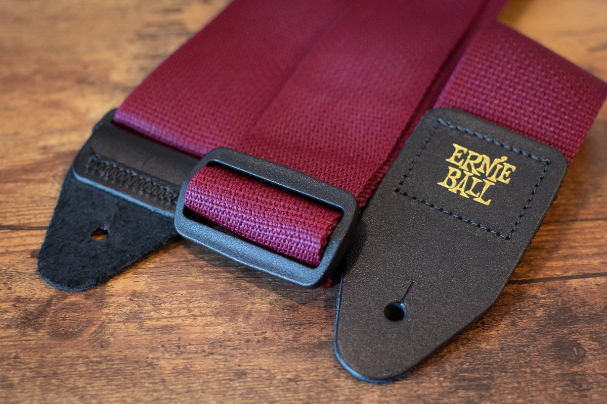 new ERNIE BALL P04047 POLYPRO GUITAR STRAP BURGUNDY haggertys 4