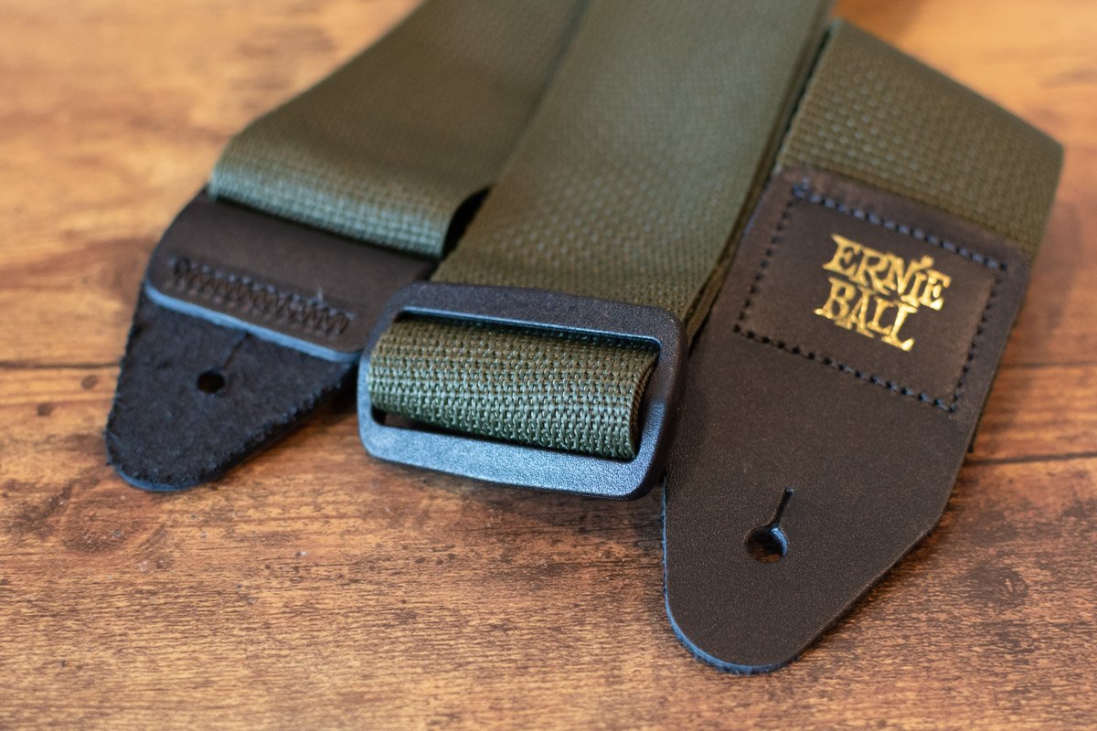 new ERNIE BALL P04048 POLYPRO GUITAR STRAP OLIVE haggertys 4