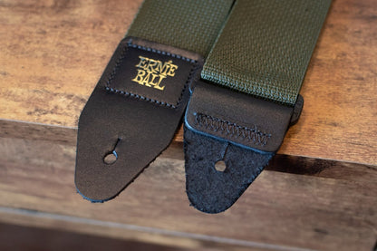 new ERNIE BALL P04048 POLYPRO GUITAR STRAP OLIVE haggertys 5
