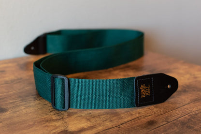 new ERNIE BALL P04050 POLYPRO GUITAR STRAP FOREST GREEN haggertys 3