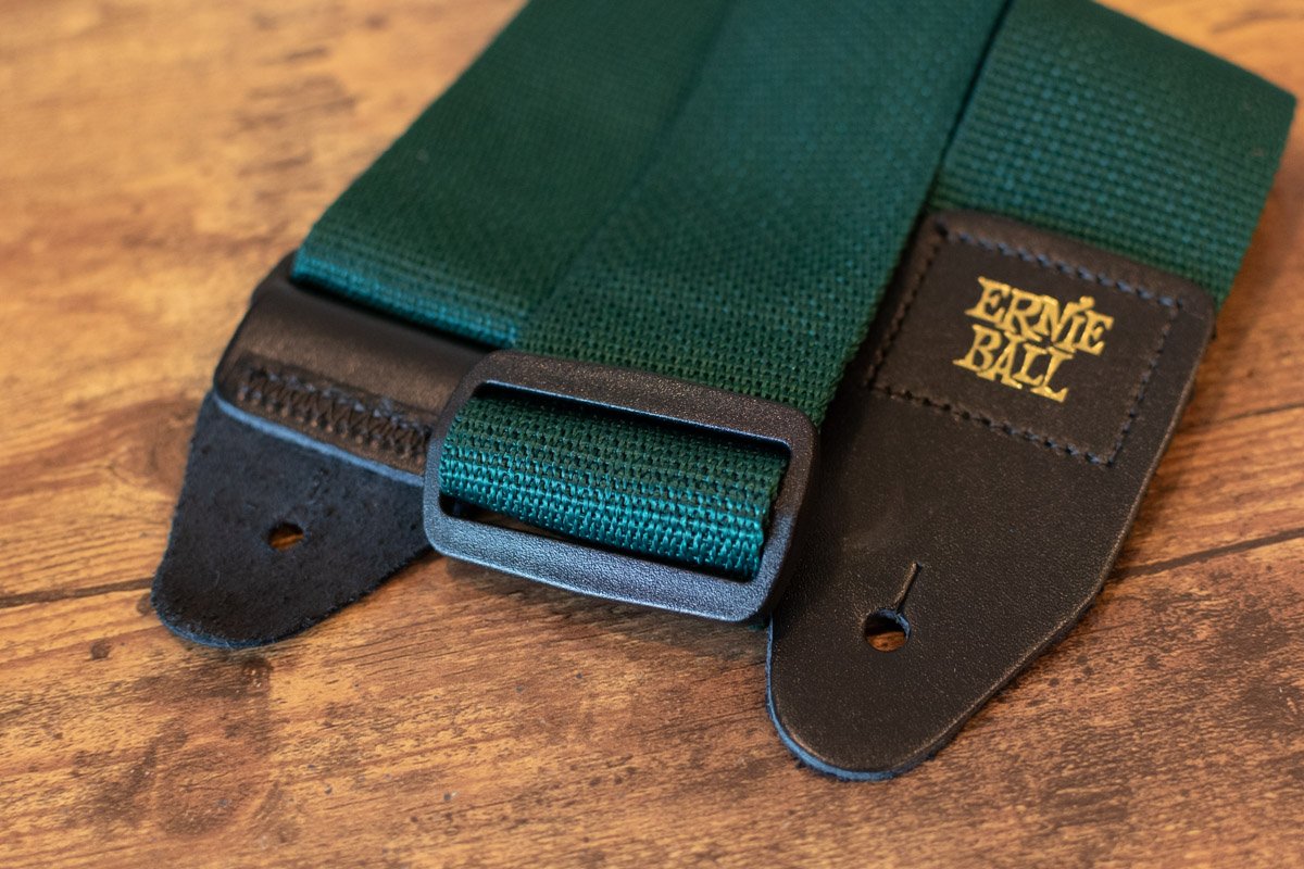 new ERNIE BALL P04050 POLYPRO GUITAR STRAP FOREST GREEN haggertys 4