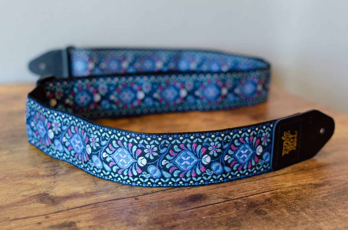 new ERNIE BALL P04097 INDIGO ORCHID JACQUARD GUITAR STRAP haggertys 6