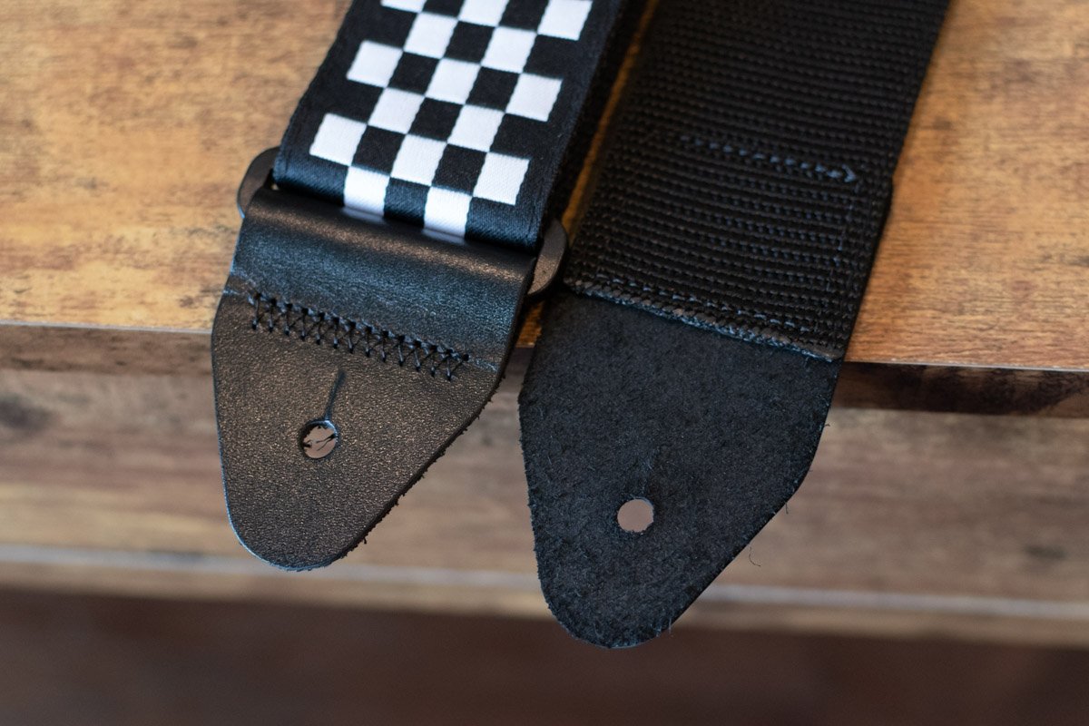 new ERNIE BALL P04149 BLACK AND WHITE CHECKERED JACQUARD STRAP haggertys 6