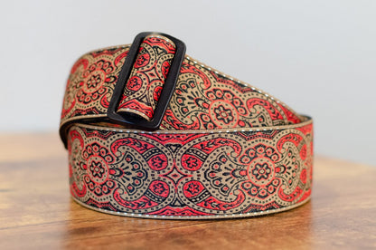 new ERNIE BALL P04162 CRIMSON PAISLEY JACQUARD STRAP haggertys 2