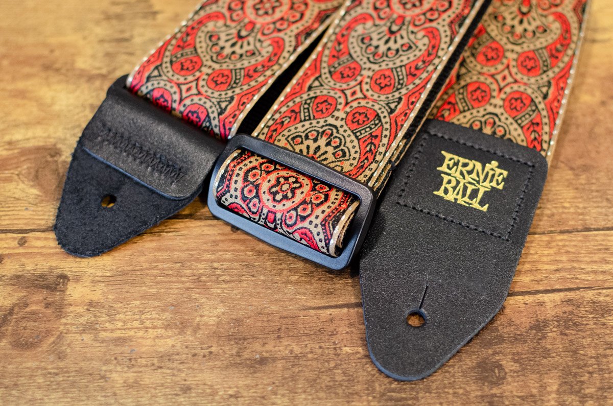 new ERNIE BALL P04162 CRIMSON PAISLEY JACQUARD STRAP haggertys 4