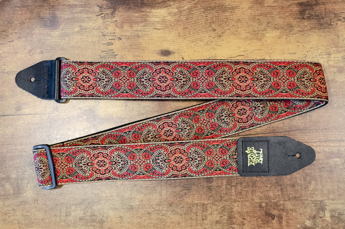 new ERNIE BALL P04162 CRIMSON PAISLEY JACQUARD STRAP haggertys 7
