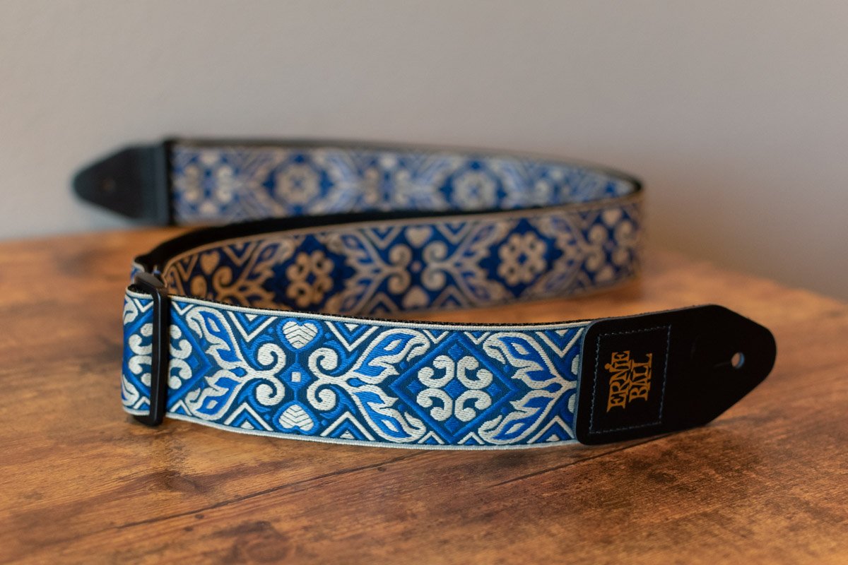 Ernie Ball P04165 Tribal Blue Jacquard Guitar Strap