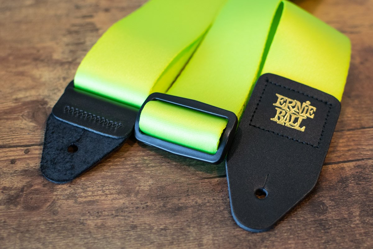 new ERNIE BALL P05320 NEON GREEN PREMIUM GUITAR STRAP haggertys 4