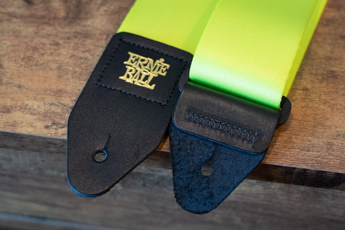 new ERNIE BALL P05320 NEON GREEN PREMIUM GUITAR STRAP haggertys 5