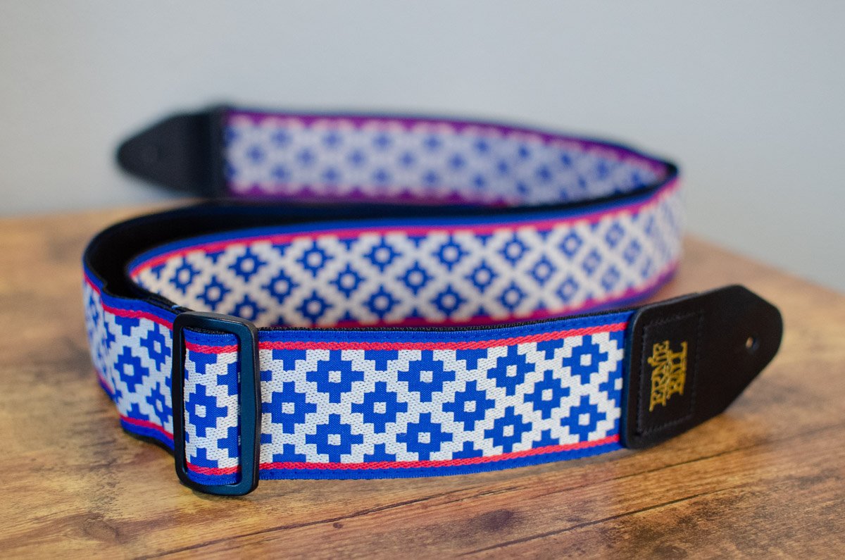 new ERNIE BALL P05336 BLUE CRUX JACQUARD STRAP haggertys 3