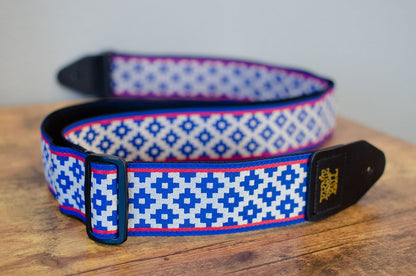 new ERNIE BALL P05336 BLUE CRUX JACQUARD STRAP haggertys 3