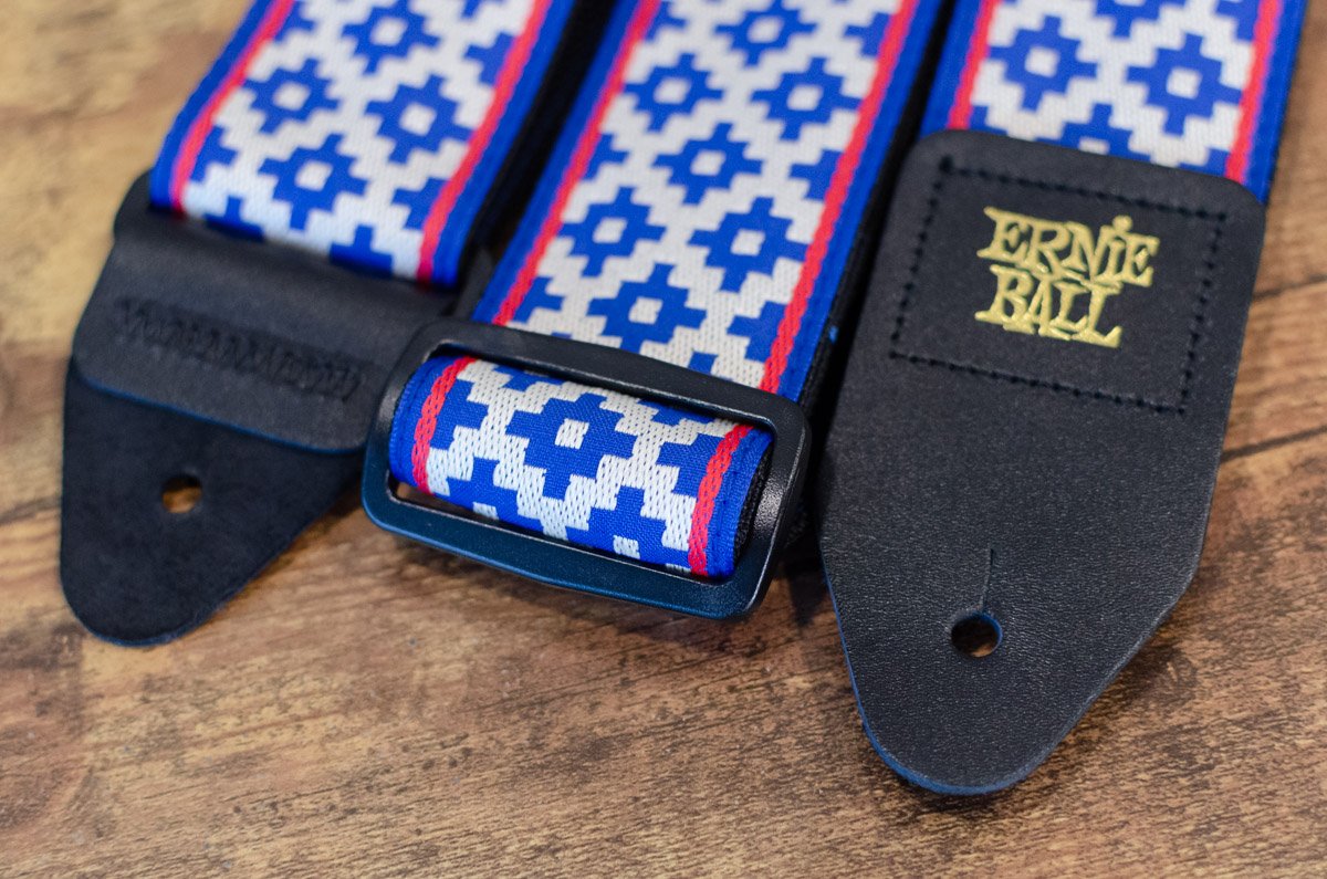 new ERNIE BALL P05336 BLUE CRUX JACQUARD STRAP haggertys 4