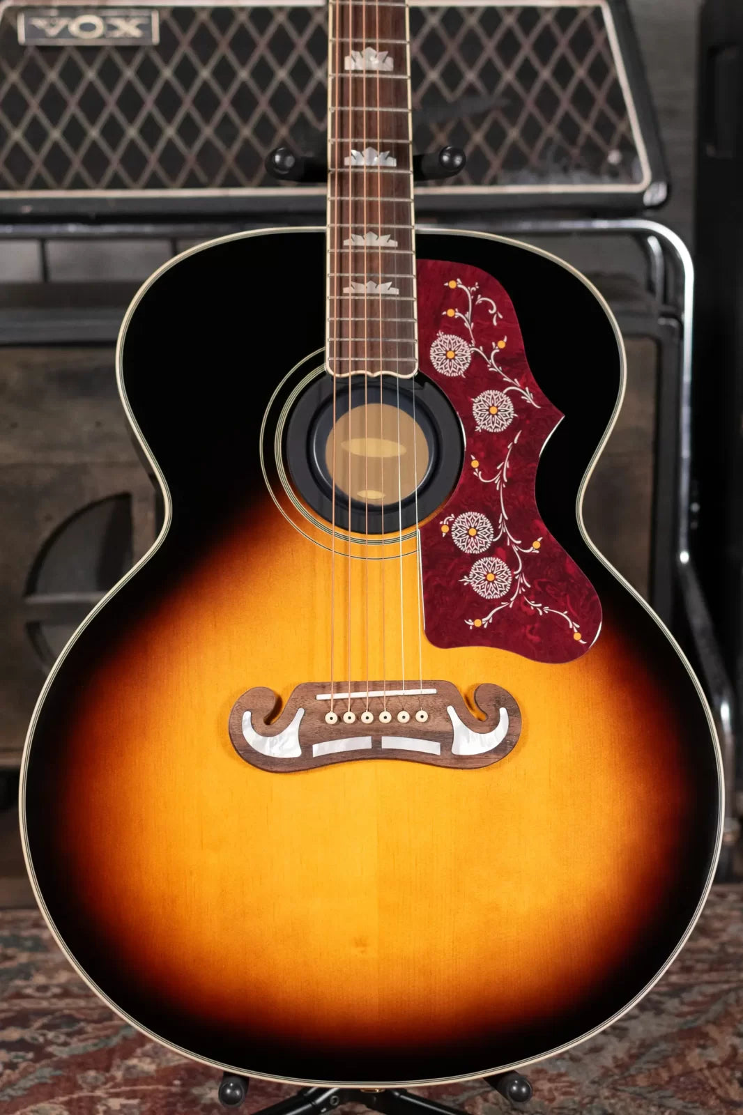 (RTO) - Epiphone J-200 (All Solid Wood; Fishman Sonitone) -  Aged Vintage Sunburst Gloss