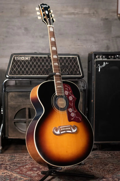 (RTO) - Epiphone J-200 (All Solid Wood; Fishman Sonitone) -  Aged Vintage Sunburst Gloss