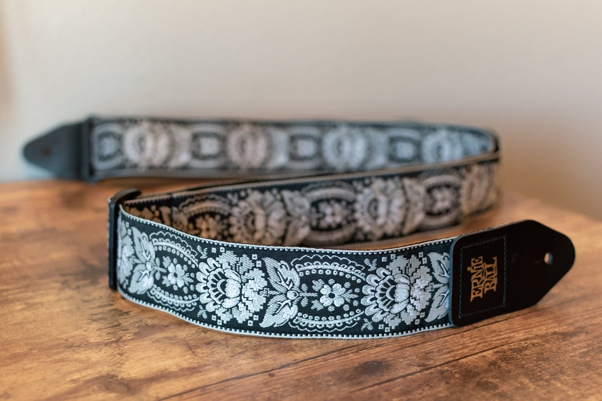 Ernie Ball Jacquard Strap Silver Orleans