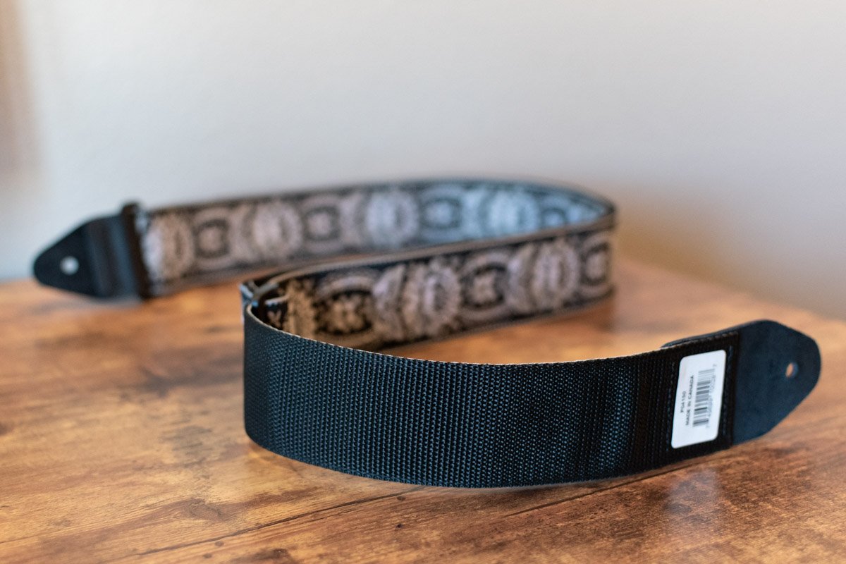 new Ernie Ball Jacquard Strap Silver Orleans haggertys 4