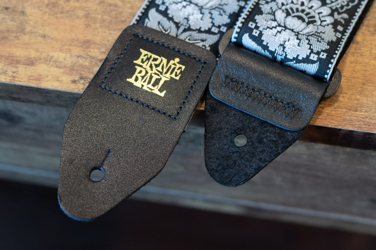 new Ernie Ball Jacquard Strap Silver Orleans haggertys 5