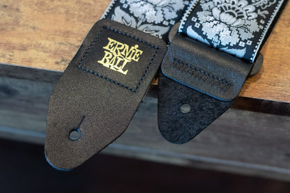 new Ernie Ball Jacquard Strap Silver Orleans haggertys 5
