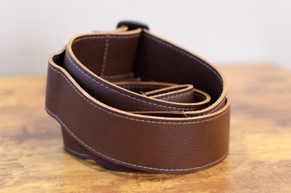 new Ernie Ball P04135 2 Tri Glide Italian Leather Strap Brown haggertys 3