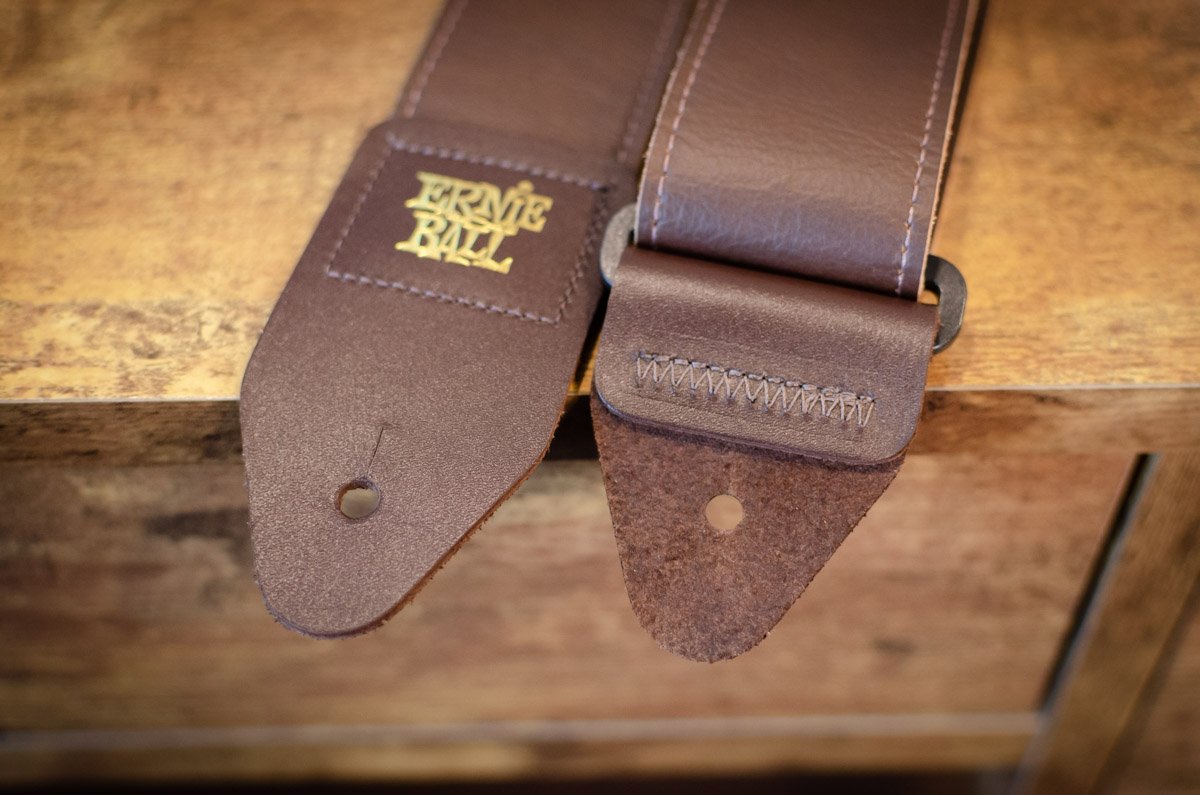 new Ernie Ball P04135 2 Tri Glide Italian Leather Strap Brown haggertys 7