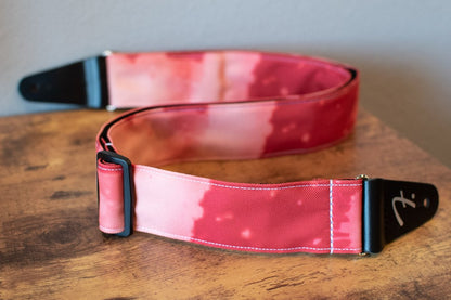 Fender Tie Dye Acid Wash 2" Guitar Strap - Red