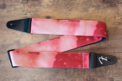 Fender Tie Dye Acid Wash 2" Guitar Strap - Red