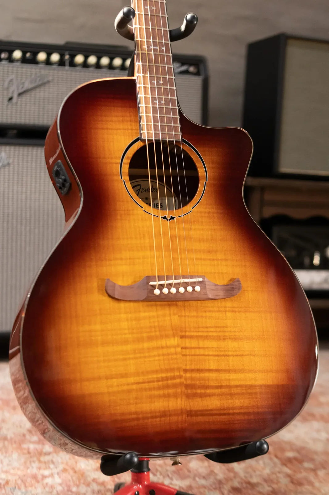 Fender FA-345CE Auditorium Acoustic/Electric Guitar - 3-Color Tea Burst