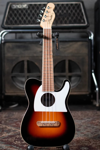 Fender Fullerton Tele Ukulele, White Pickguard - 2-Color Sunburst