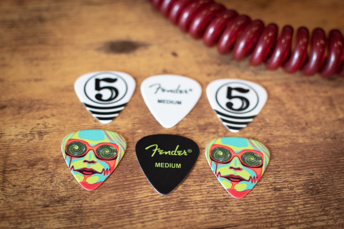 Fender John 5 351 Celluloid Picks, Pack of 6