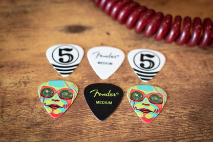 Fender John 5 351 Celluloid Picks, Pack of 6