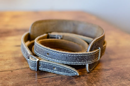 new Fender Vintage Style Distressed Leather Strap haggertys 4