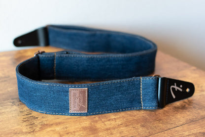 Fender X Wrangler Denim Strap, Dark Indigo - Floor Model