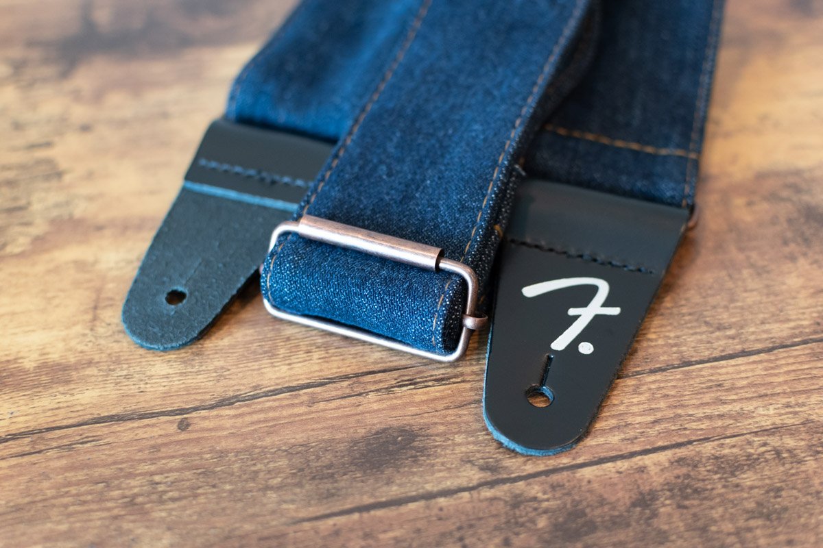 Fender X Wrangler Denim Strap, Dark Indigo - Floor Model
