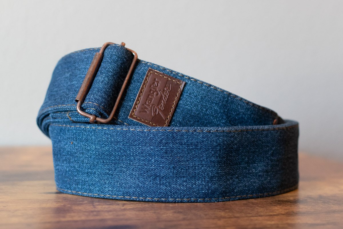 new Fender X Wrangler Denim Strap Indigo haggertys 2