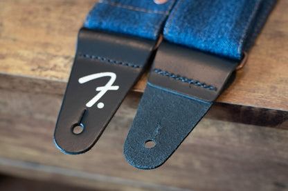 new Fender X Wrangler Denim Strap Indigo haggertys 5