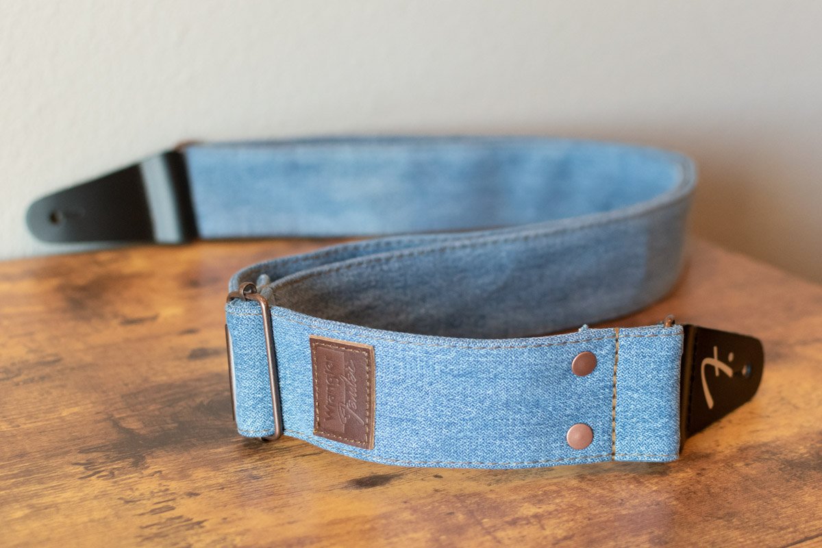 Fender X Wrangler Denim Strap, Light Indigo - Floor Model