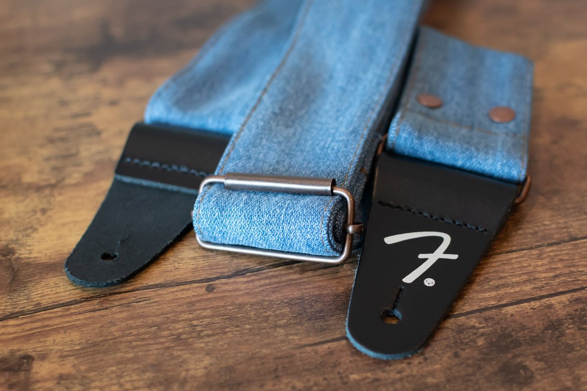 Fender X Wrangler Denim Strap, Light Indigo - Floor Model