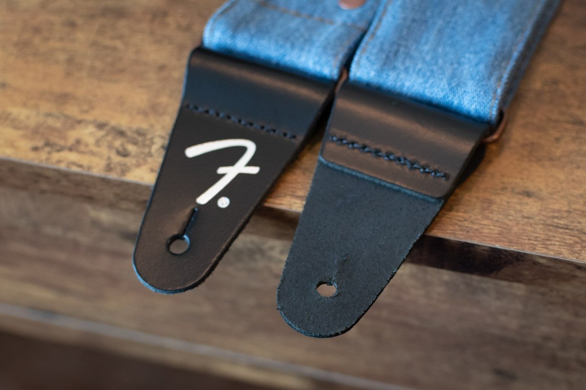 Fender X Wrangler Denim Strap, Light Indigo - Floor Model