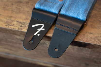 Fender X Wrangler Denim Strap, Light Indigo - Floor Model