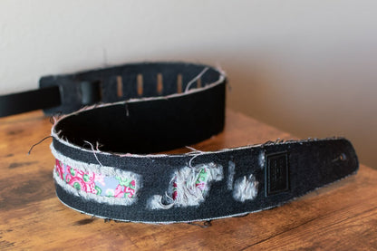 Fender X Wrangler Ripped Paisley Denim Strap, Black