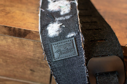 Fender X Wrangler Ripped Paisley Denim Strap, Black