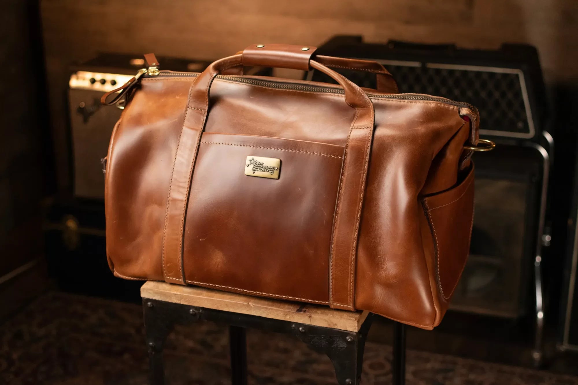 Gibson Lifton Leather Duffle Bag - Brown