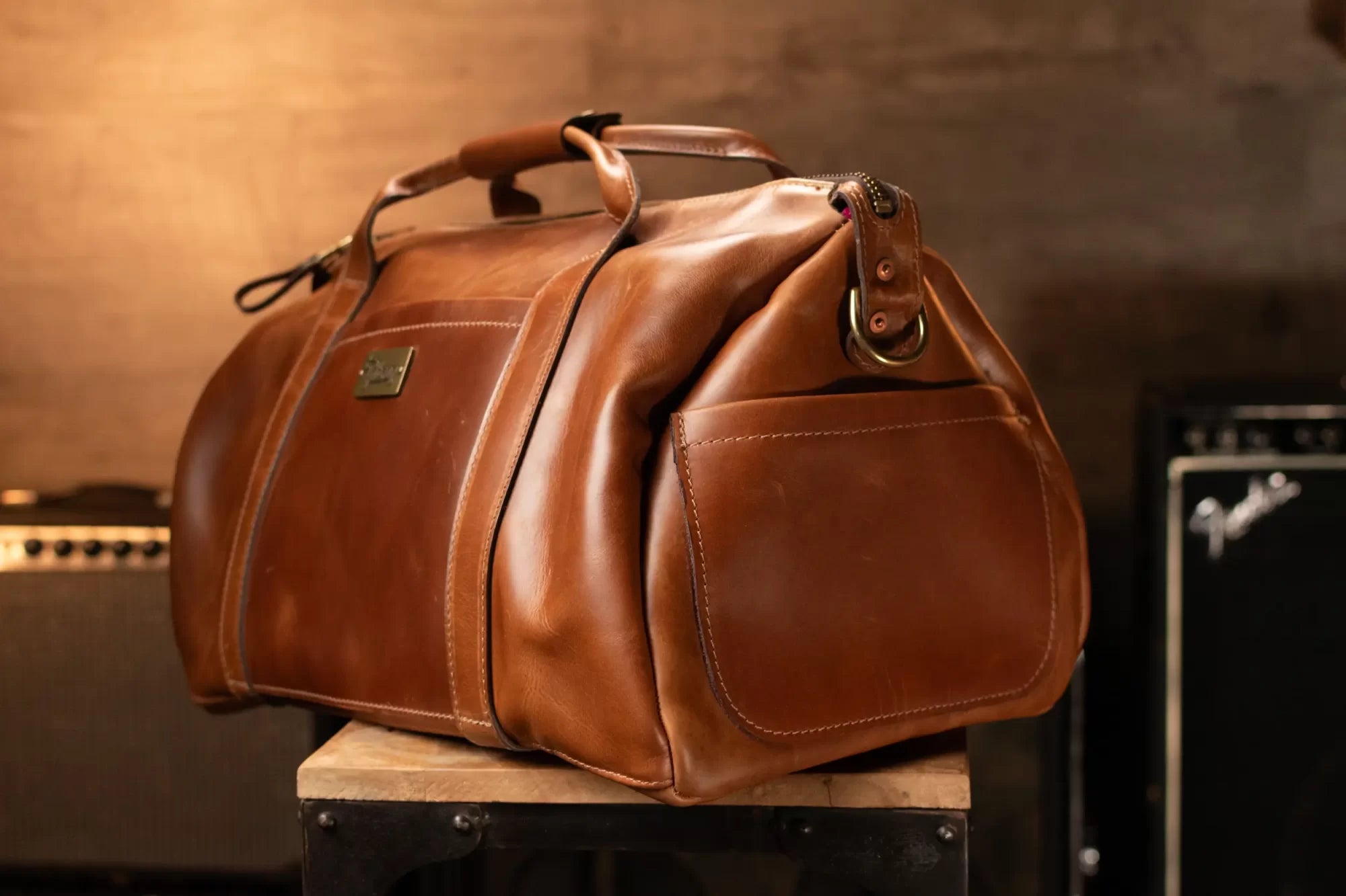 Gibson Lifton Leather Duffle Bag - Brown